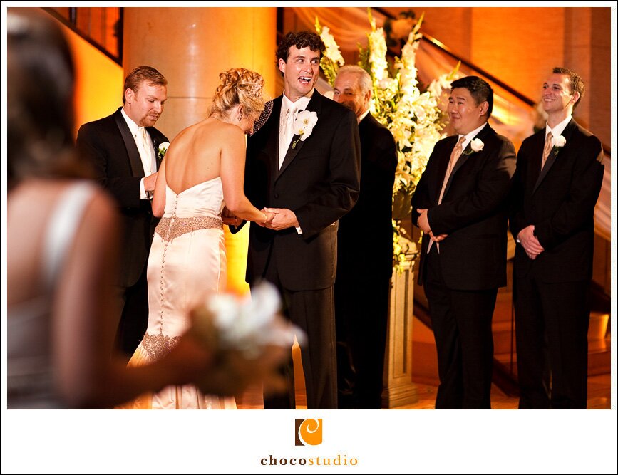 Moment During the Ceremony at the Bently in San Francisco