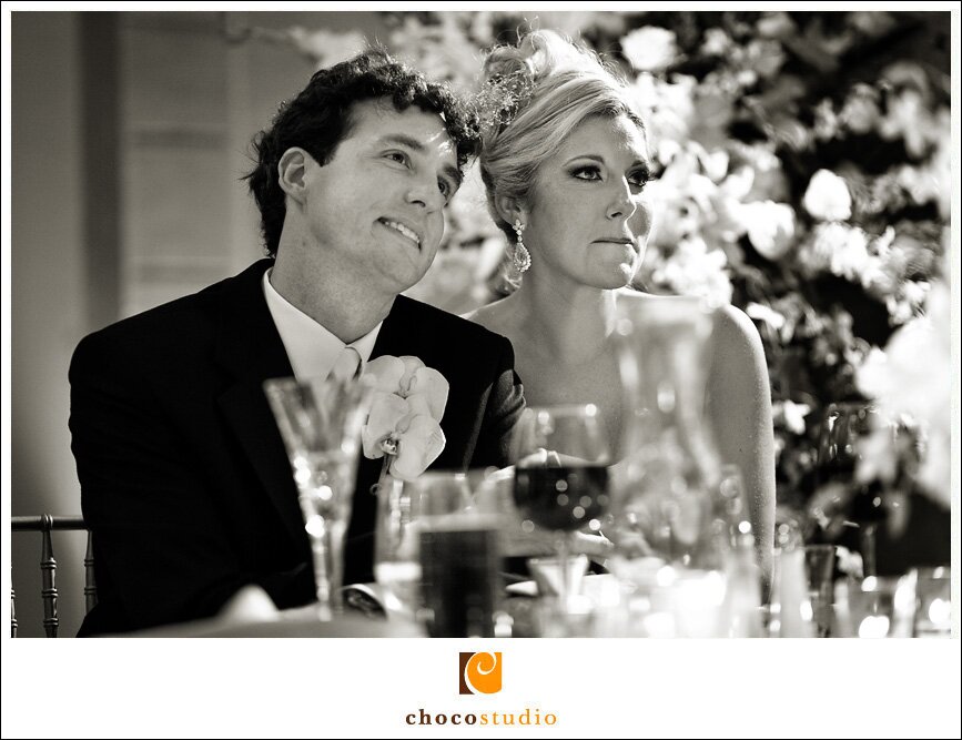 Bride and Groom During a Toast