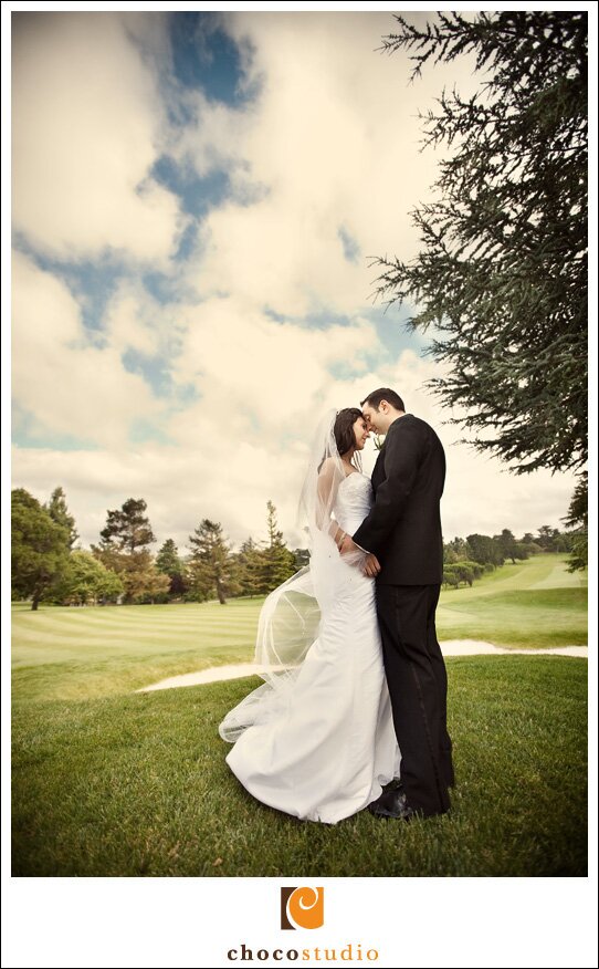 Bride and Groom Portraits at the Peninsula Golf Country Club Wedding