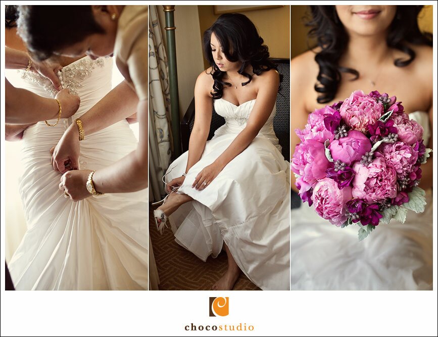 Bridal Preparations for a wedding at Guglielmo Winery