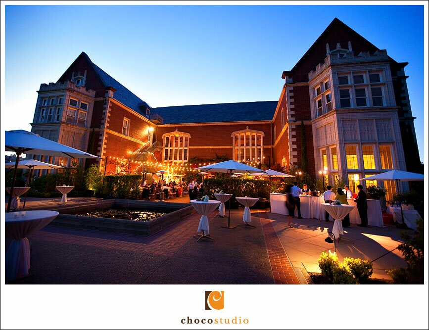 Sunset at Kohl Mansion glowing venue portrait