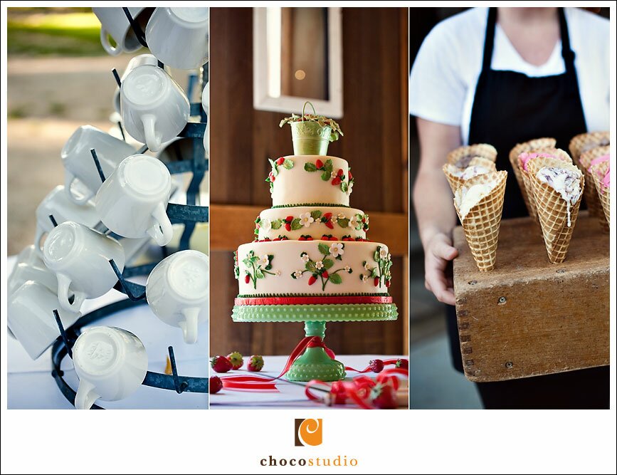 Desert and Wedding Cake at the Radonich Ranch Reception