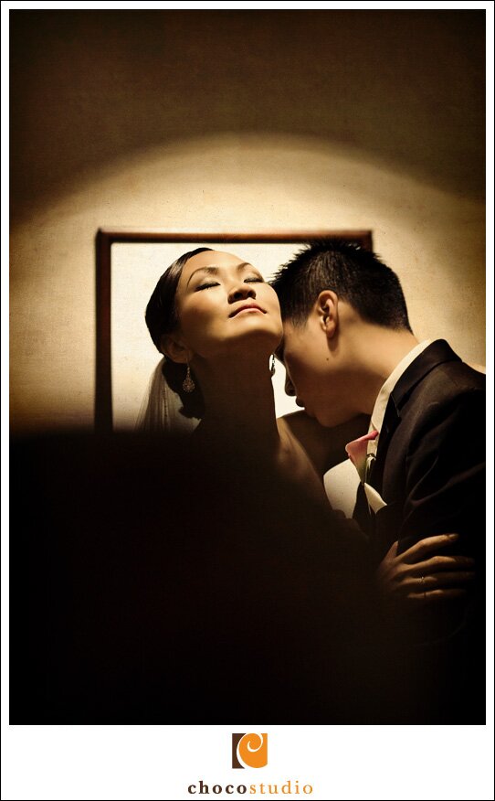 Bride and Groom Portrait at the Palace Hotel in San Francisco