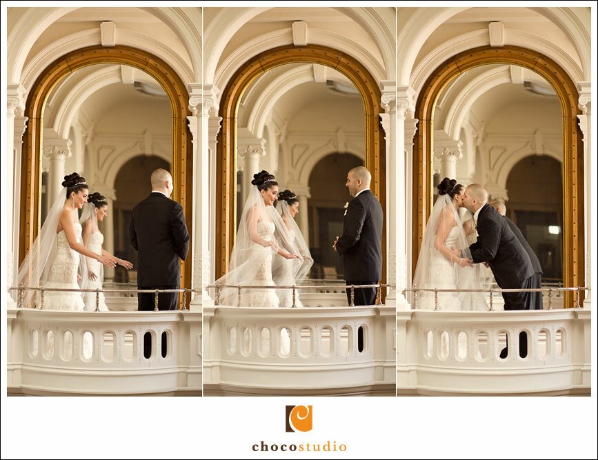 First Look at a Ralston Hall Wedding