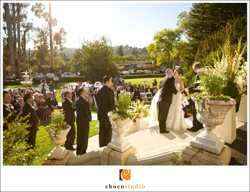 First Kiss at Ralston Hall in Belmont